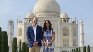 Prince William and Kate Middleton at the Taj Mahal