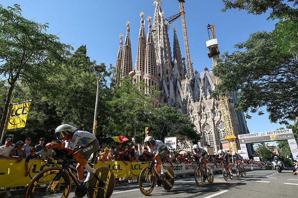 Pinarello-Q36.5 on the first stage of the 2026 Tour de France