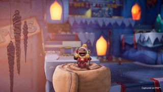 best PS5 games – Sackboy: A Big Adventure's Sackboy dressed in winter attire