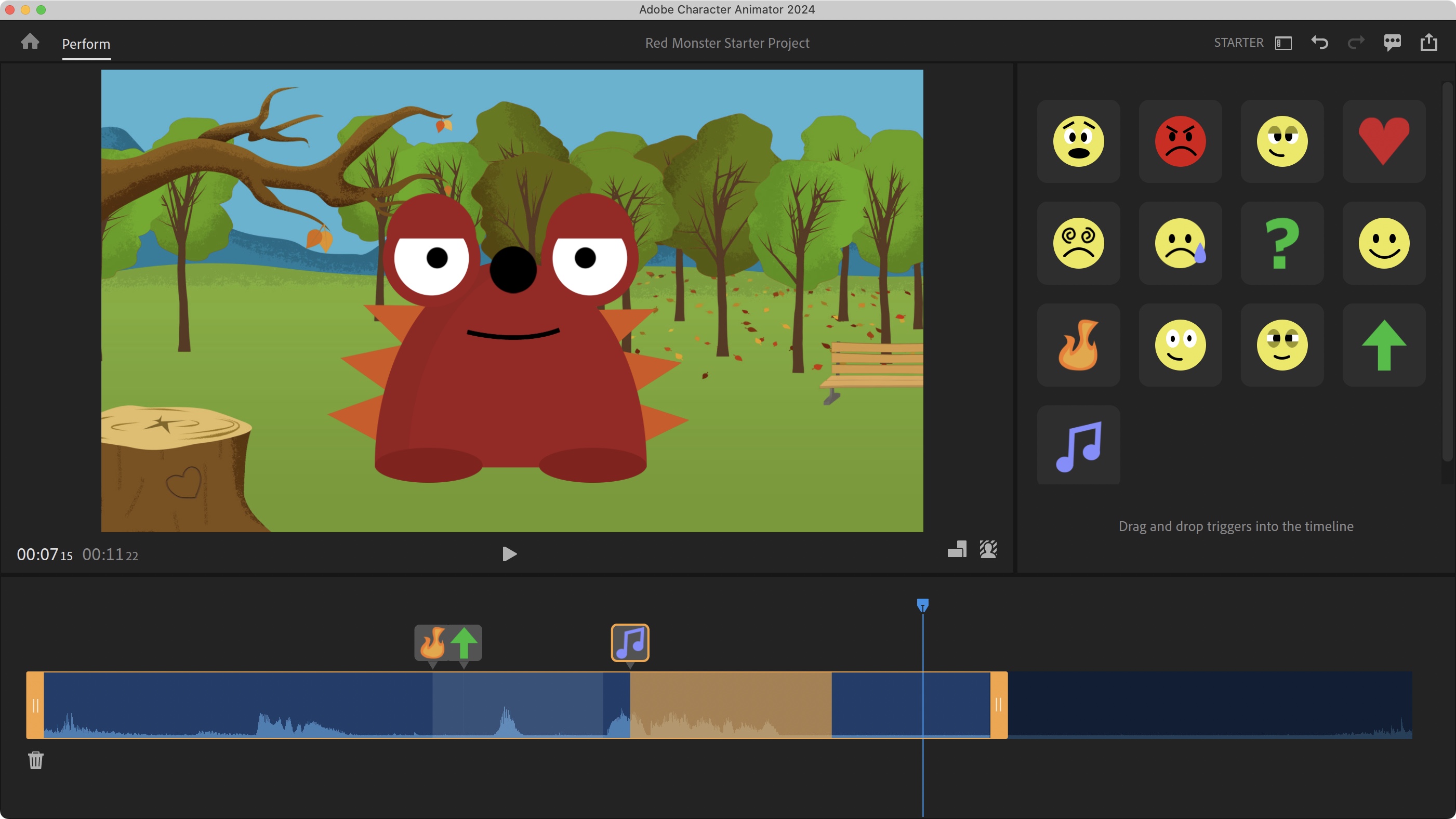 Adobe Character Animator durante nosso processo de revisão