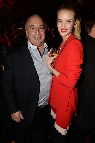 Philip Green And Rosie Huntington-Whiteley At The Playboy 60th Anniversary Party