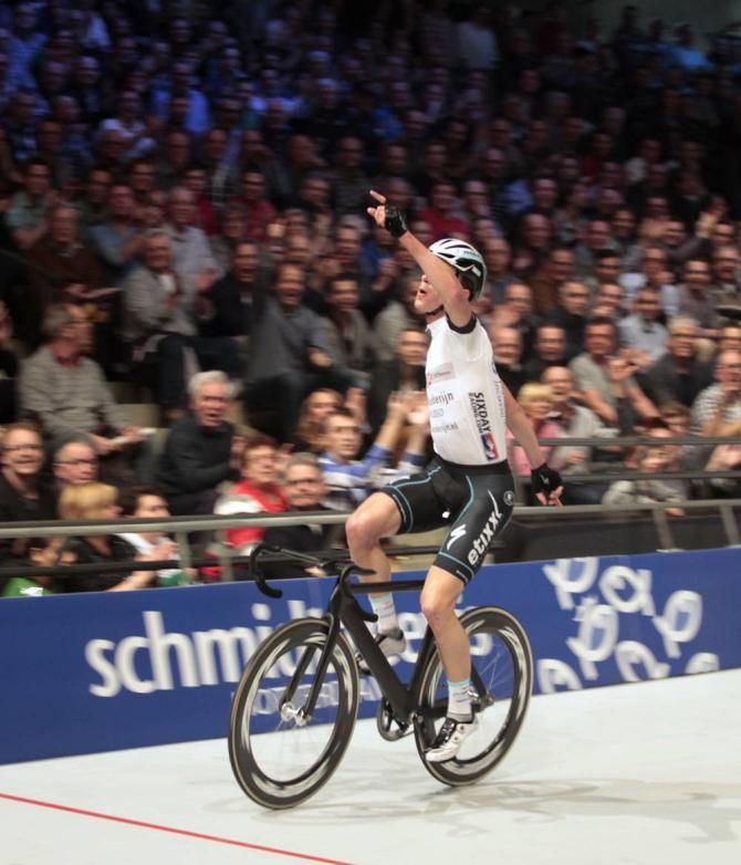 Iljo Keisse celebrates the overall victory at the 2014 Rotterdam Six