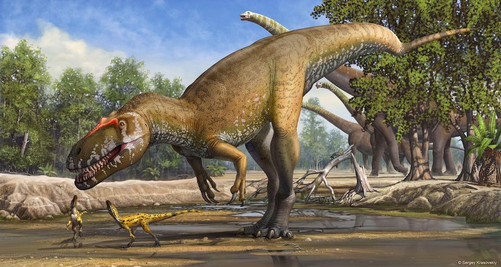 torvosaurus menaces prey