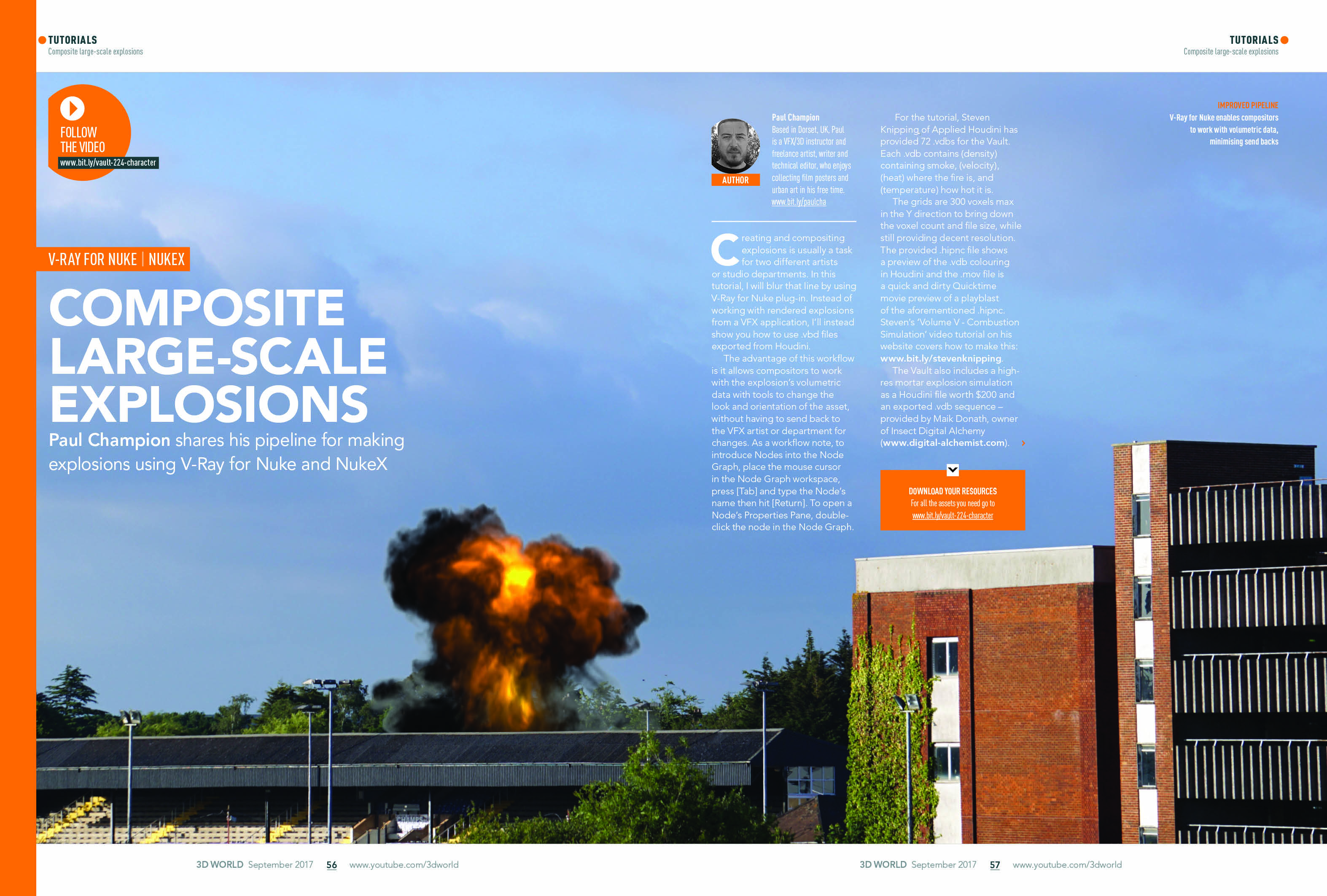 Learn how to comp explosions into footage