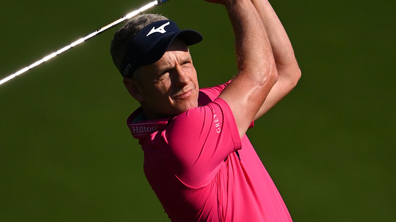 Luke Donald takes a shot at the BMW PGA Championship at Wentworth