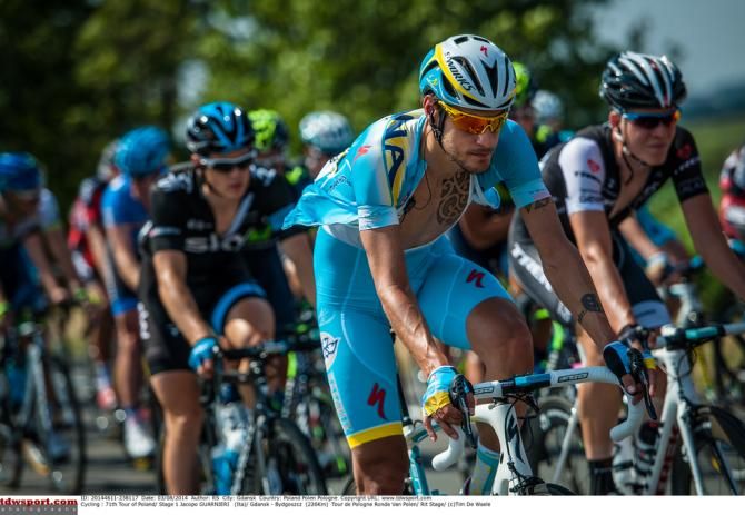 Jacopo Guarnieri (Astana) feeling the heat before the late storm caused chaos