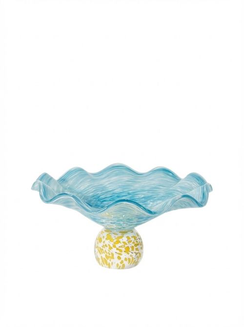 Lola Blue Glass Soucoupe - Blue