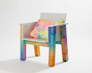 It is a colorful chair.