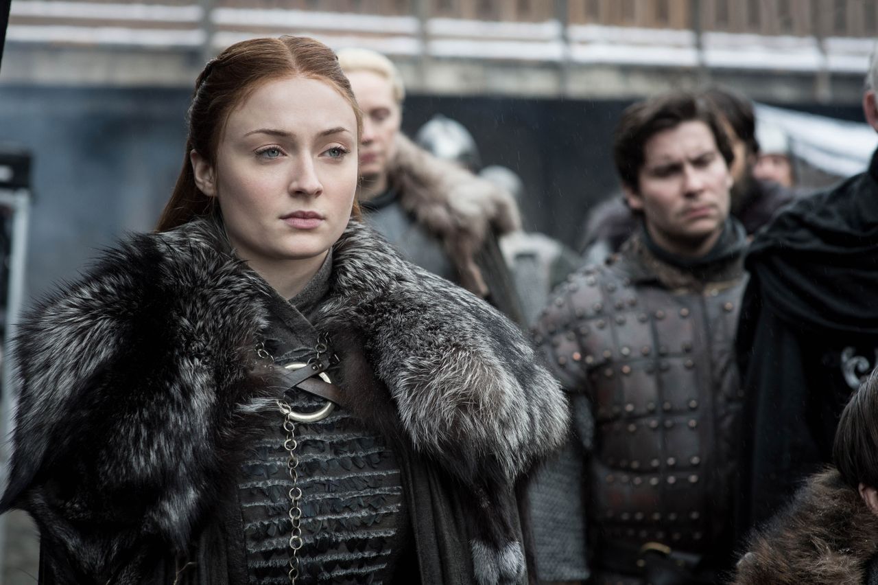 Sophie Turner as Sansa Stark in Game of Thrones.