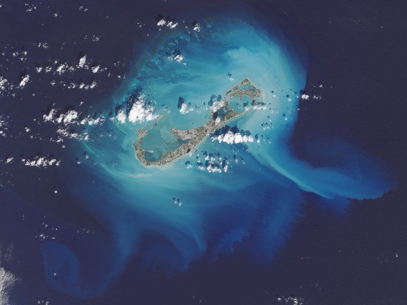 Hurricane Gonzalo stirred up miles of sediment around Bermuda. 