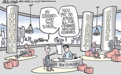 Editorial cartoon U.S. job market