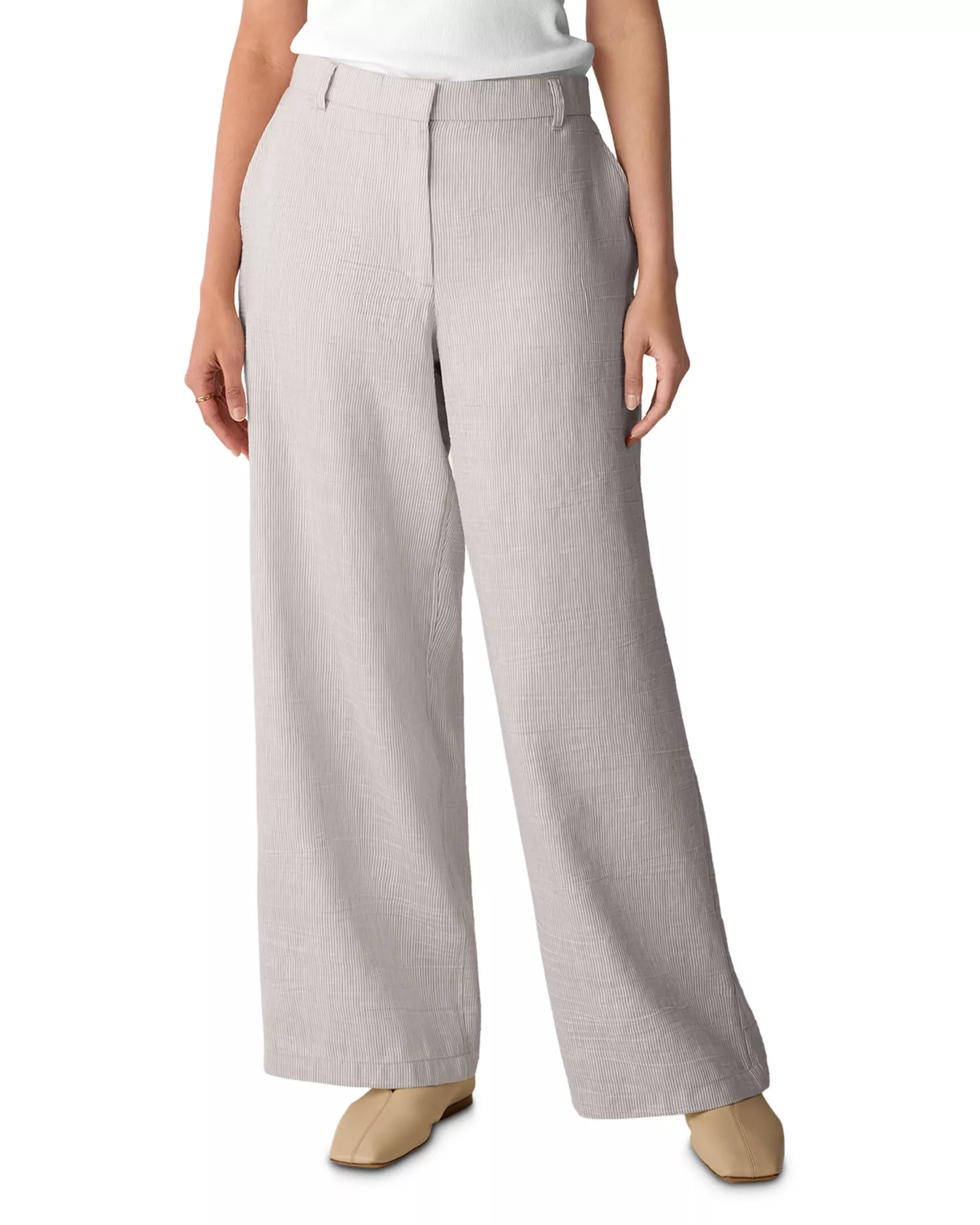 High Waisted Wide Leg Trousers