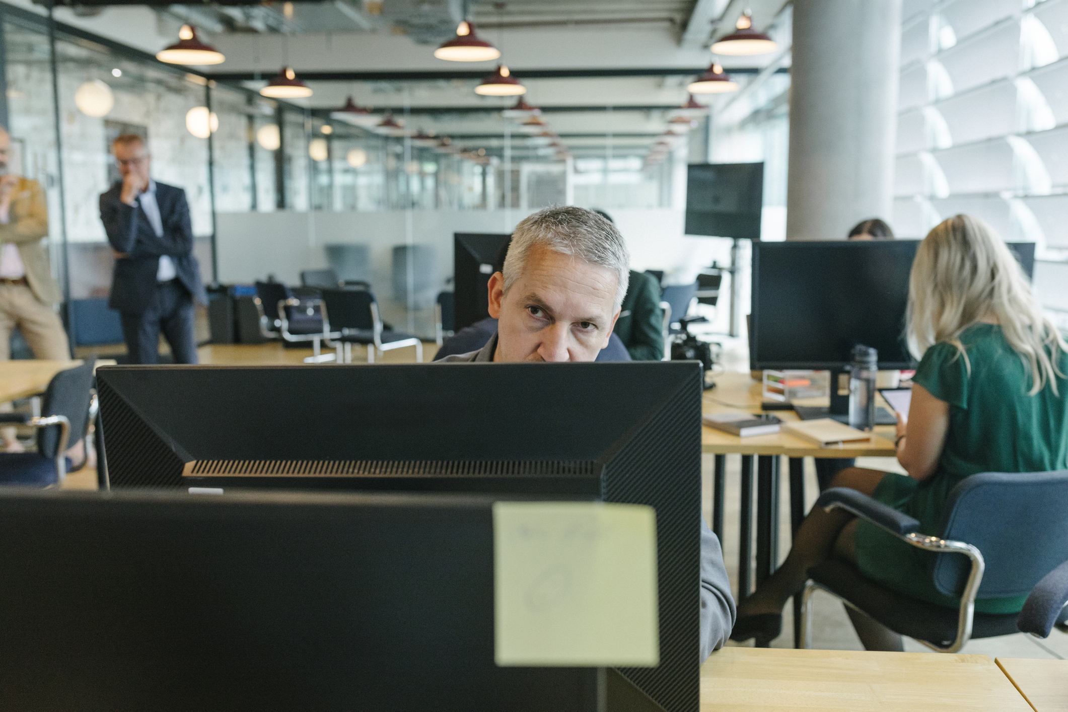 Older man in an office