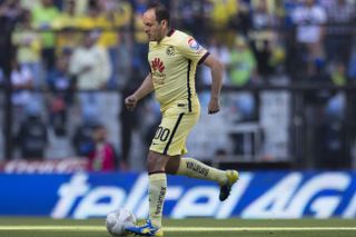 Cuauhtemoc Blanco on the ball for America against Morelia on his final appearance for the club in 2016.
