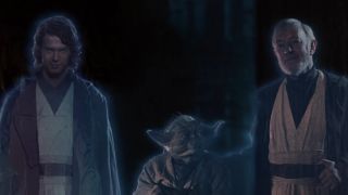 Anakin Skywalker, Yoda and Obi-Wan Kenobi's Force Ghosts