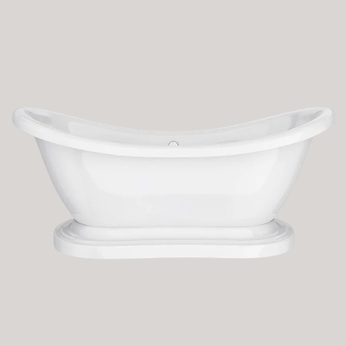 Victorian Plumbing, Double Ended Roll Top Slipper Bath with Skirt