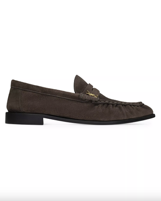 Saint Laurent, Le Loafer Penny Slippers in Suede