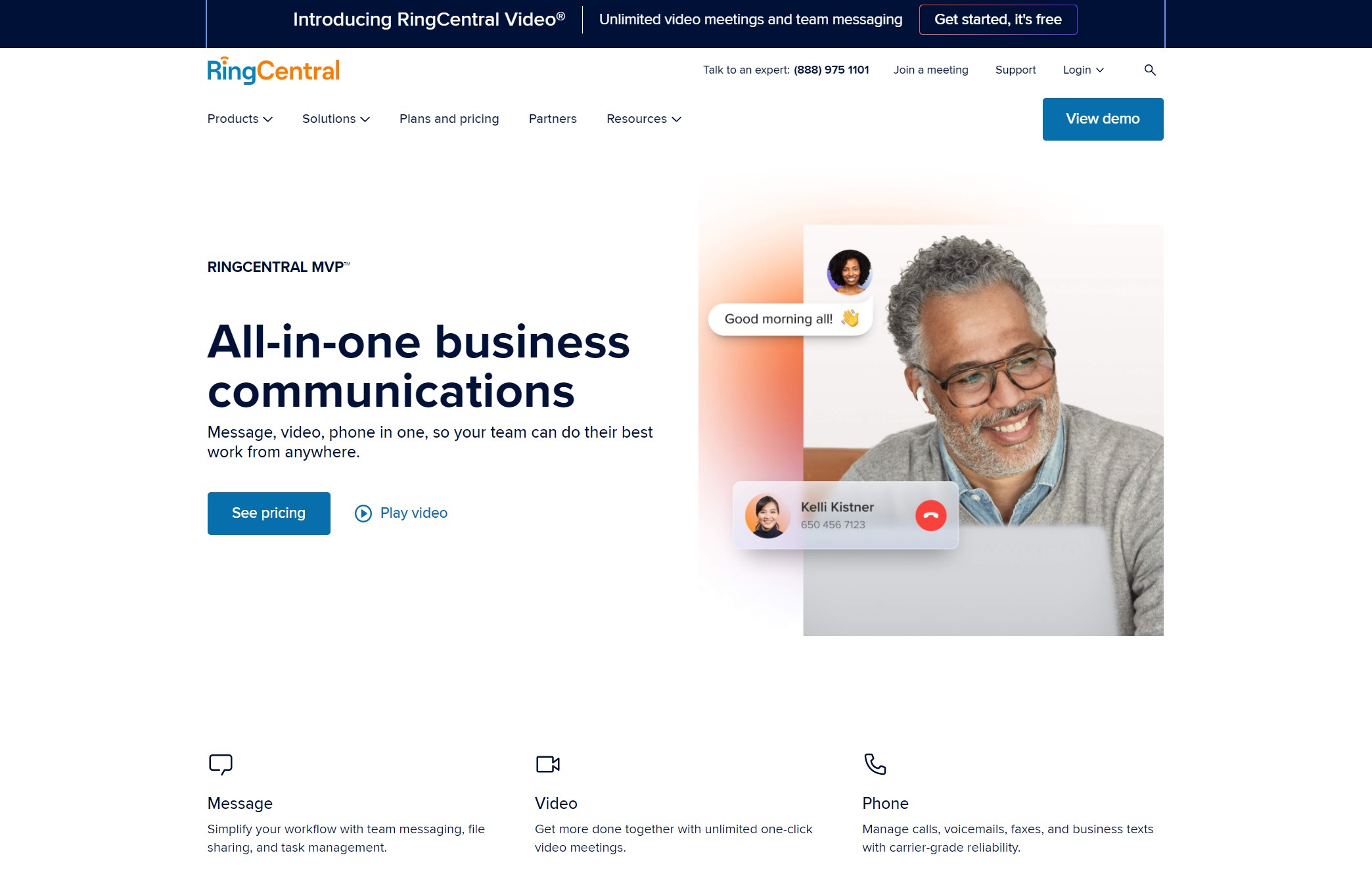 ringcentral homepage