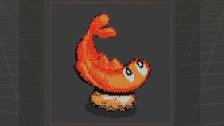 Pokémon pixel art sprite made with a free Blender addon