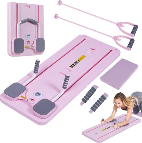 Taylor &amp;amp; Brown Pilates Board at Home &amp;ndash; Mini Pilates Reformer Board &amp;amp; Reformer Pilates Machine &amp;ndash; Compact Reformly Pilates Board for Effective Workouts (pink)