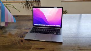 MacBook Pro 13-inch (M2, 2022), one of the best MacBooks, on a desk