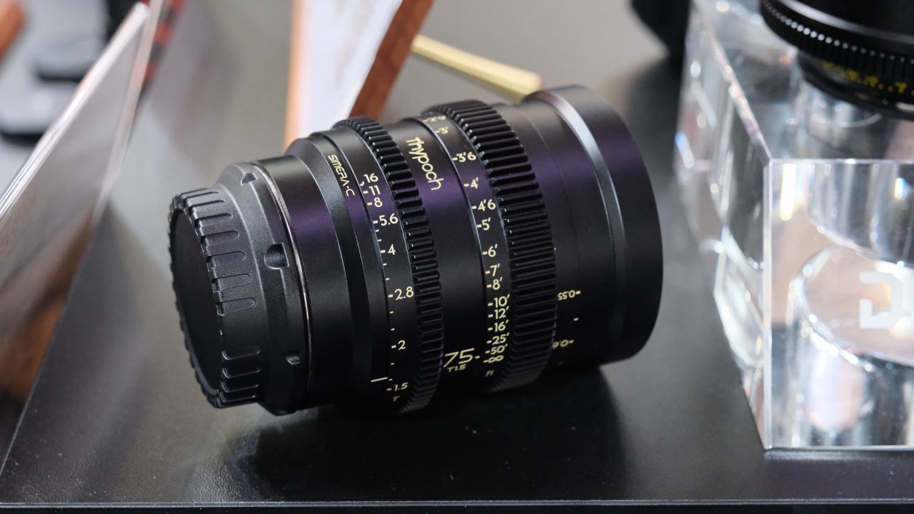 Thypoch Simera-C cine lens on a black table