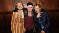 BROOKLYN, NEW YORK - MAY 05: Mick Jagger, Keith Richards and Ronnie Wood pose backstage during the exclusive launch event of The Rolling Stones new album “Foreign Tongues” at Weylin on May 5, 2026 in Brooklyn, NY. (Photo by Kevin Mazur/Getty Images for UMG)
