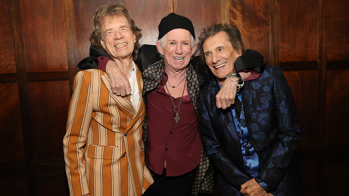 BROOKLYN, NEW YORK - MAY 05:  Mick Jagger, Keith Richards and Ronnie Wood pose backstage during the exclusive launch event of The Rolling Stones new album &ldquo;Foreign Tongues&rdquo; at Weylin on May 5, 2026 in Brooklyn, NY. (Photo by Kevin Mazur/Getty Images for UMG)