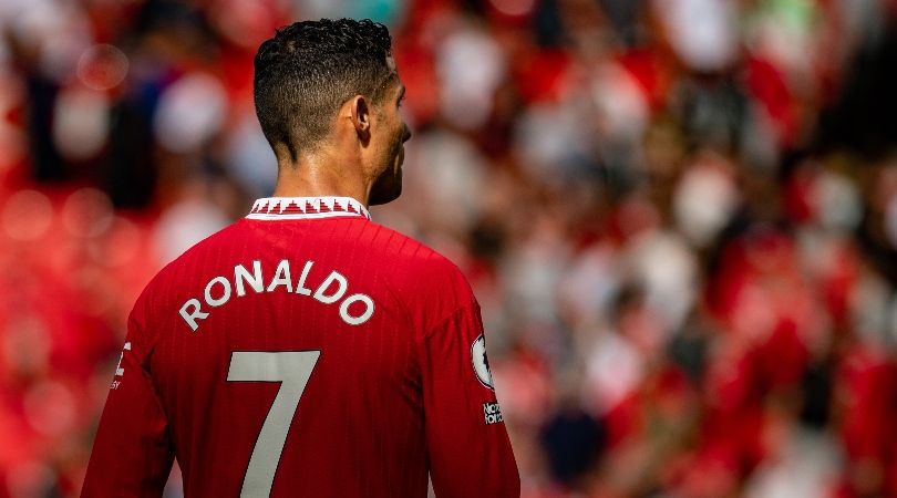 Cristiano Ronaldo in action during Manchester United&#039;s Premier League loss to Brighton on the opening day.