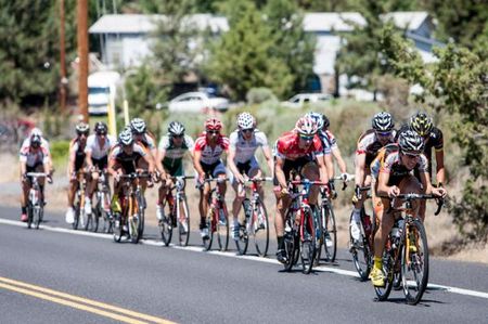 Riders try to get break going in the men's race.