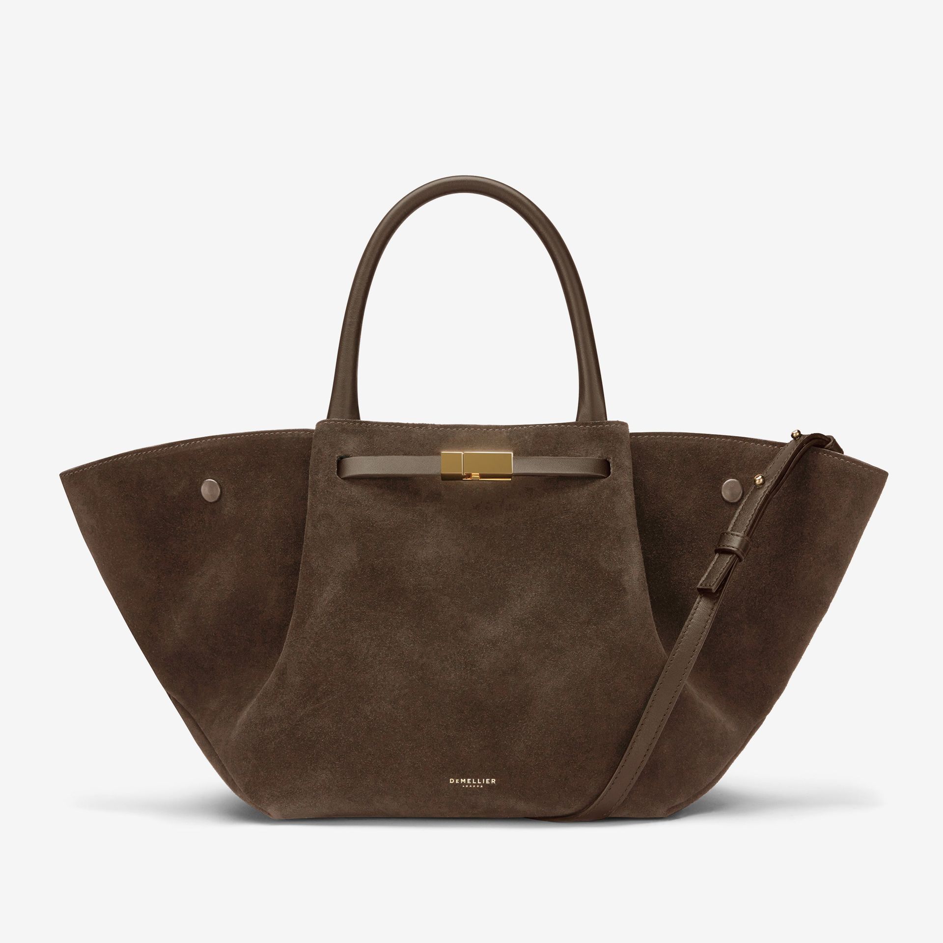 The Midi New York | Mocha Suede & Mocha Smooth | Demellier