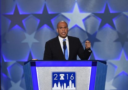 Sen. Cory Booker speaks at the Democratic National Convention