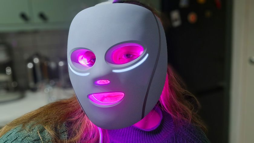 Shark CryoGlow being used with a pink light