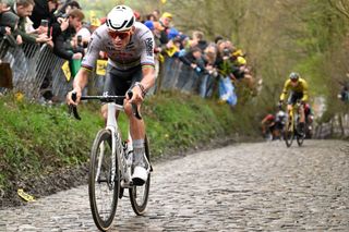 Mathieu van der Poel (Alpecin-Deceuninck) is seeking to add glory at Paris-Roubaix to last week's Tour of Flanders title 