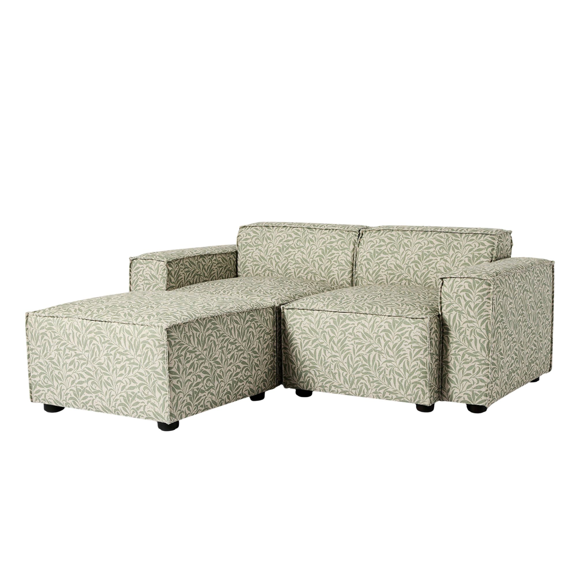 Swyft x Morris & Co. floral sofa with chaise