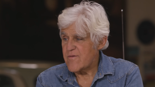 Jay Leno in denim shirt on Jay Leno's Garage