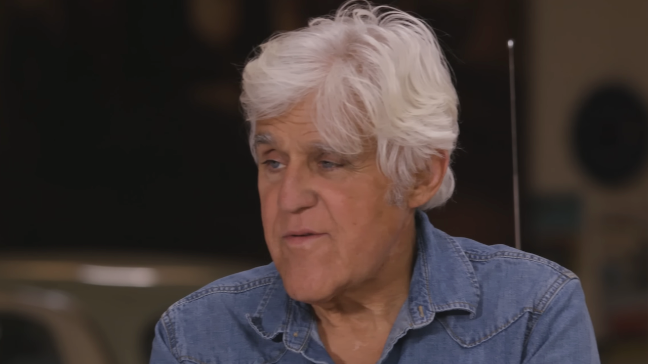 Jay Leno in denim shirt on Jay Leno&#039;s Garage