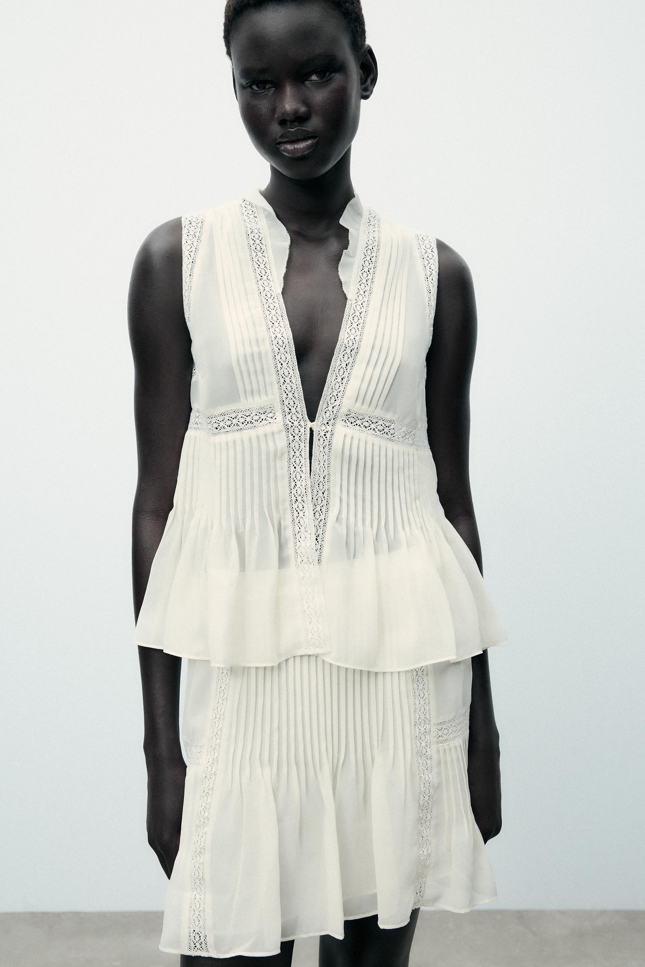 Pleated Lace Top