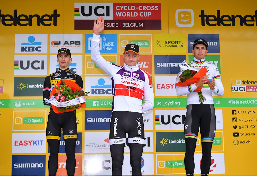 Lars van der Haar, Mathieu van der Poel and Wout van Aert