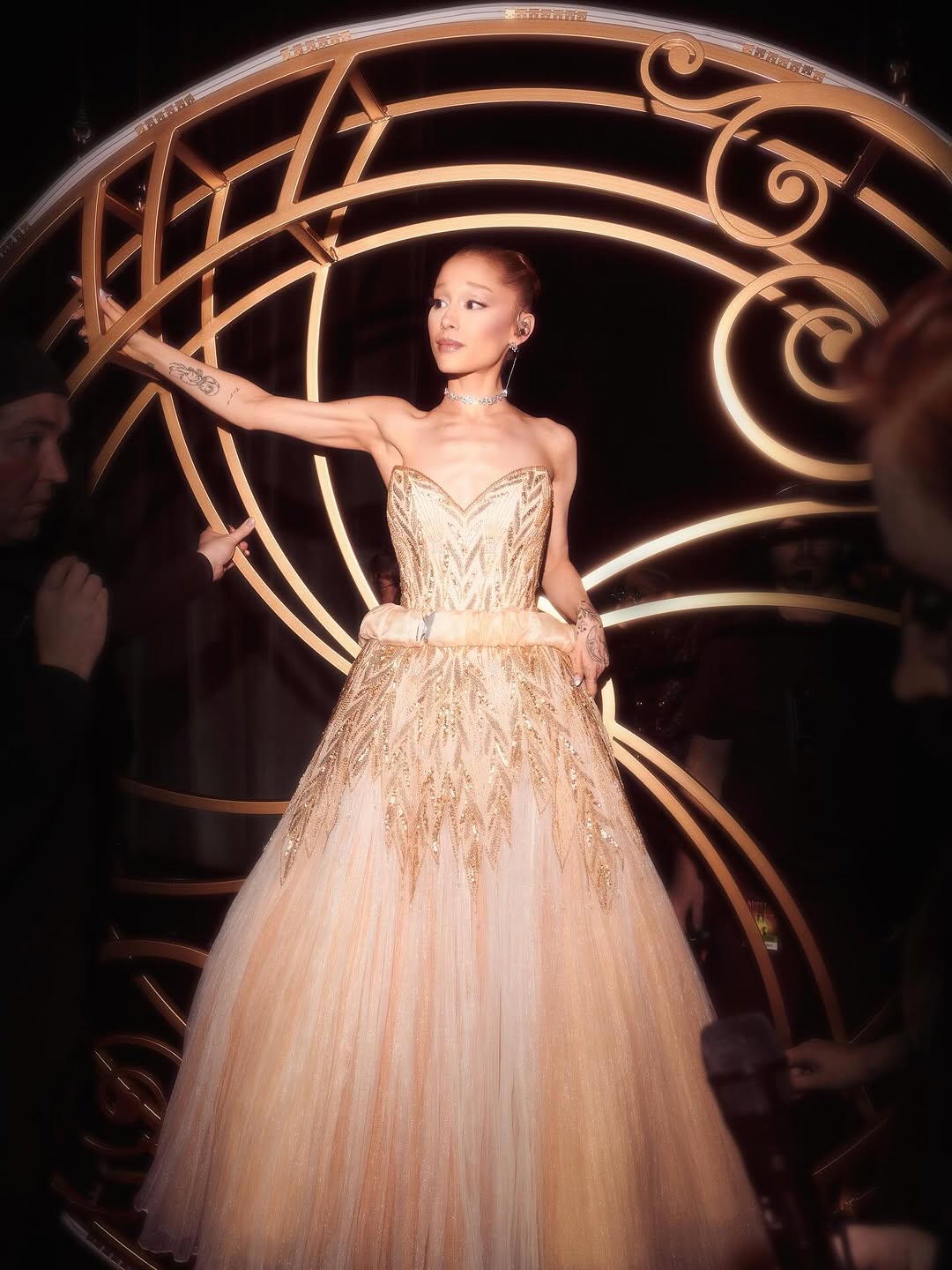 Ariana Grande's first bob mackie gown in late october