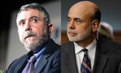 Paul Krugman and Ben Bernanke, two of the nation's leading economists, may have to agree to disagree over how to use the Fed to create jobs.
