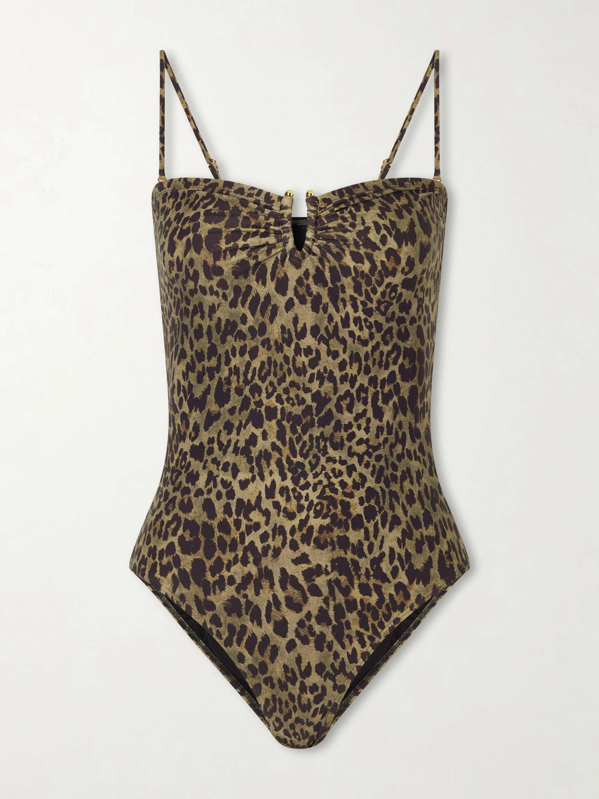 Embellished Leopard-Print Swimsuit