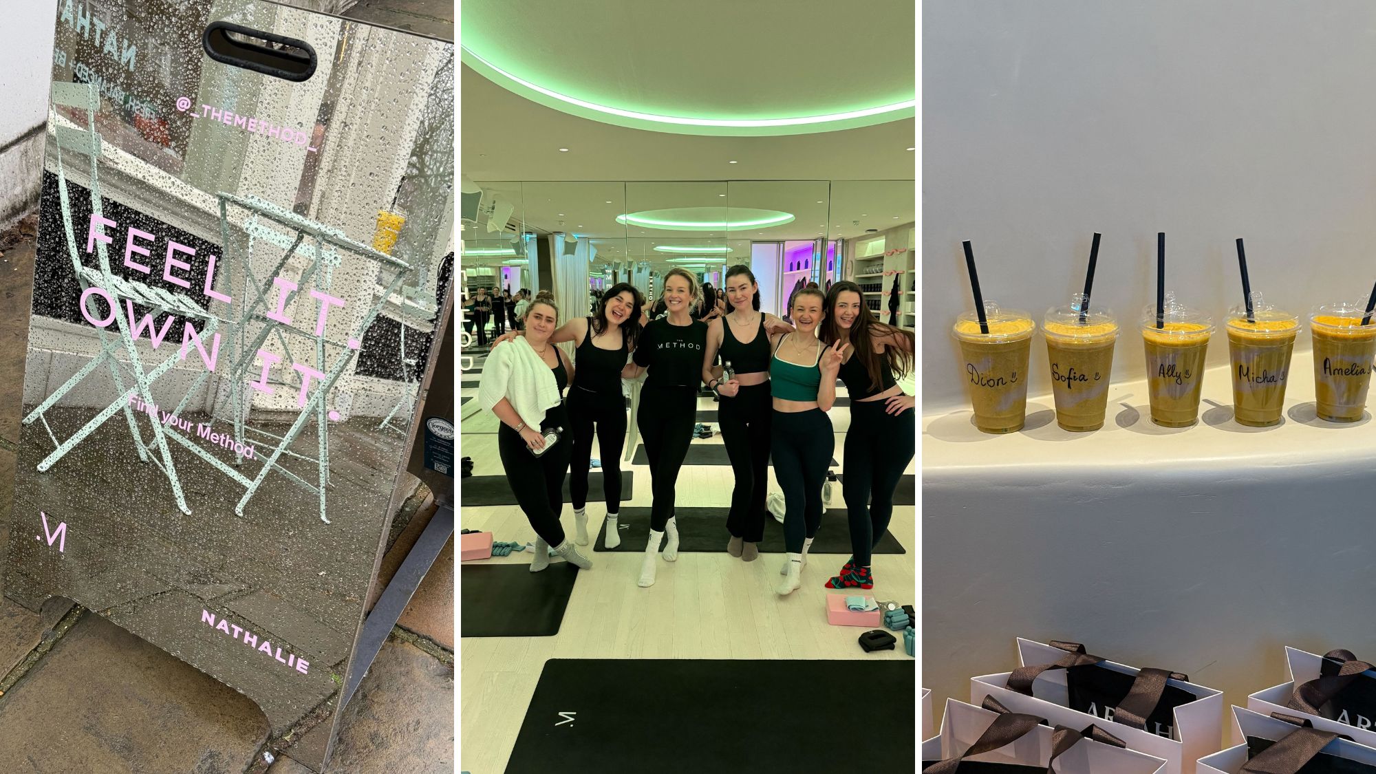 composite of The Method studio details and group shot of the MC UK team