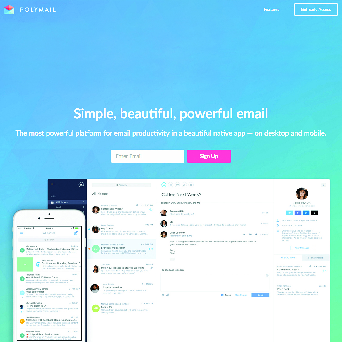 Keep on top of your inbox with Polymail