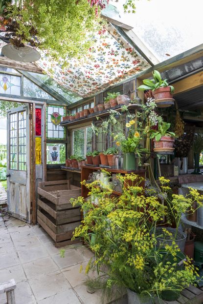 Be inspired by this idyllic potting shed full of color, pattern and ...