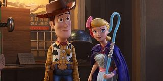 Woody and Bo Peep in Toy Story 4 Pixar