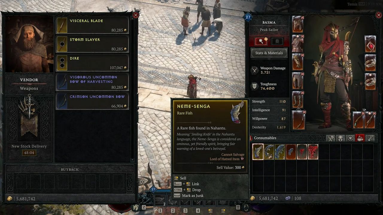 Diablo 4 fishing inventory
