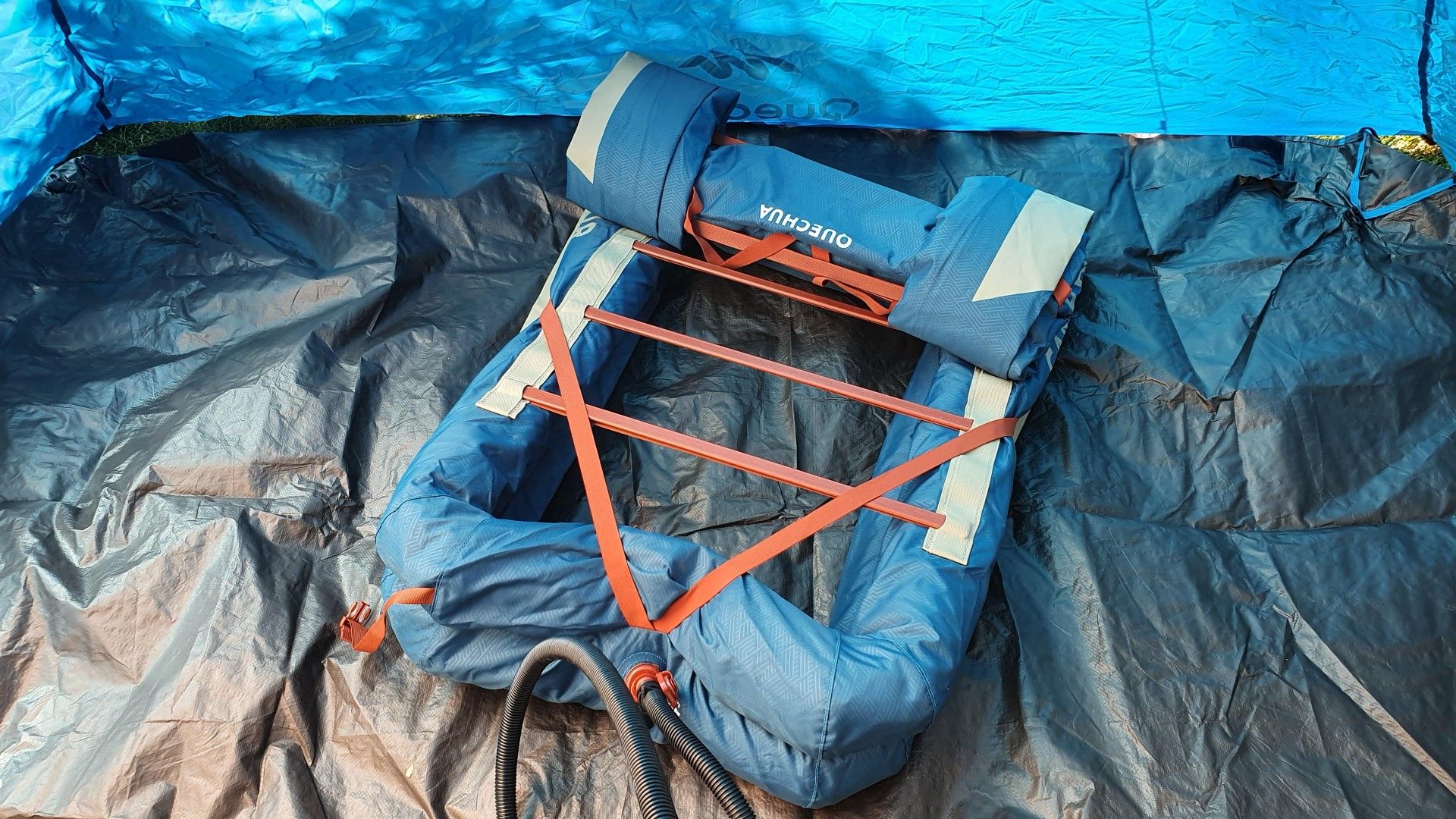Decathlon Quechua Inflatable Camp Bed Base review for when only luxury