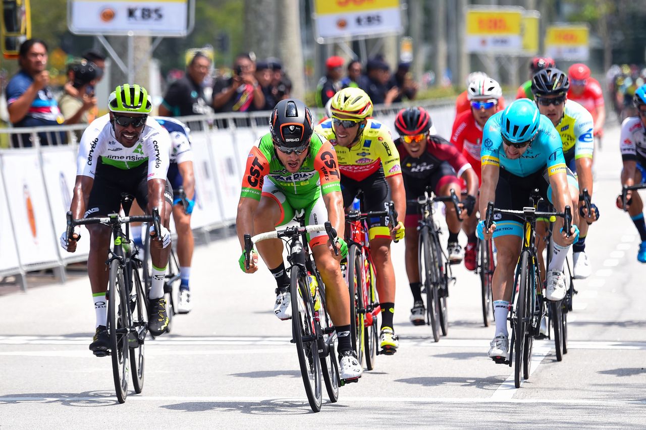 Guardini crosses the line