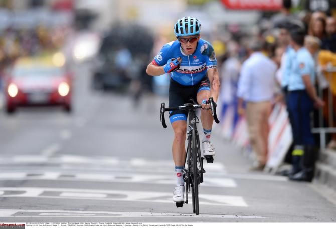 Andrew Talanksy (Garmin-Sharp) crosses the line